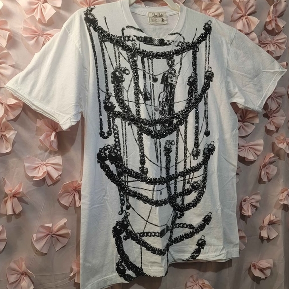Dom Rebel Other - NWOT DOM REBEL HANG T-Shirt Swarovski Crystal MENS Size Large